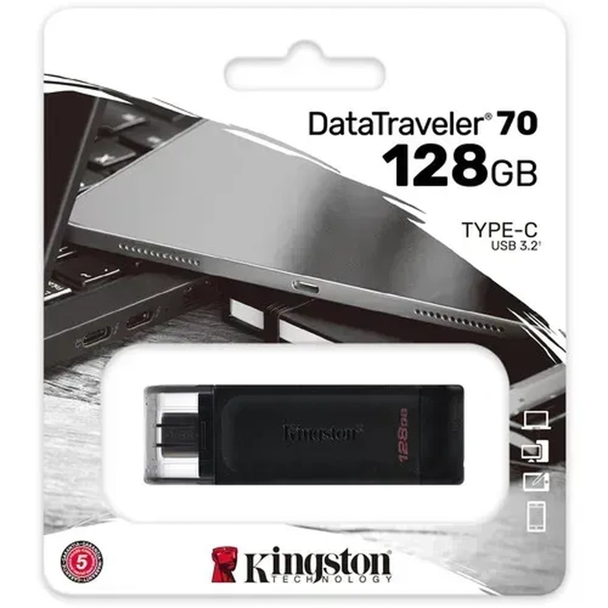 PENDRIVER 128GB USB-C 3.2 Gen 1 DataTraveler 70