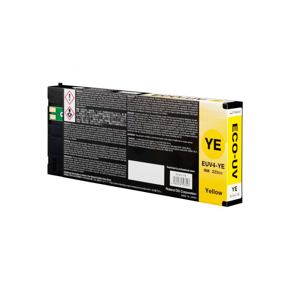 Cartridge Roland ECO-UV, Amarillo, 220ml