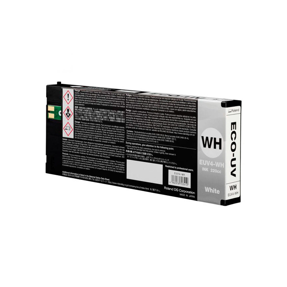 Cartridge Roland ECO-UV, Blanco, 220ml
