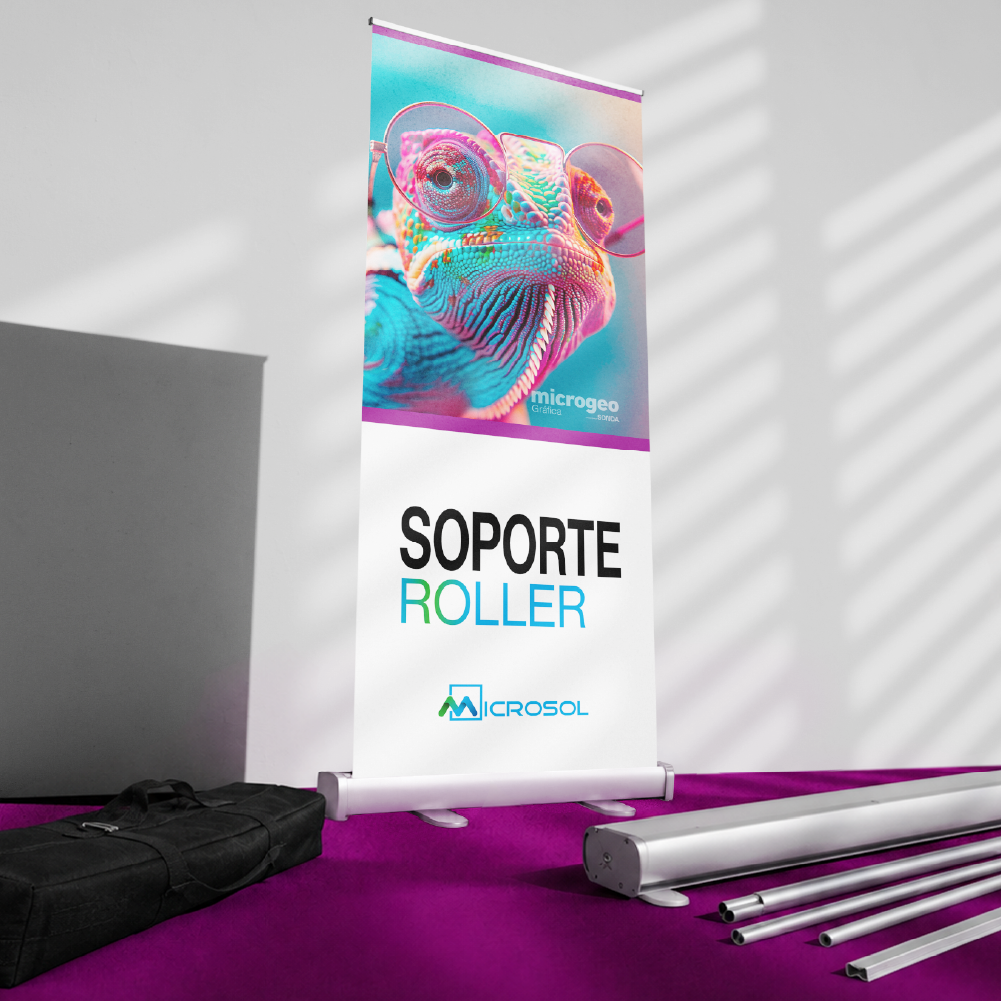 PORTA PENDON ROLLER ALUMINIO 0,8MX2M RS11 (10 UN)