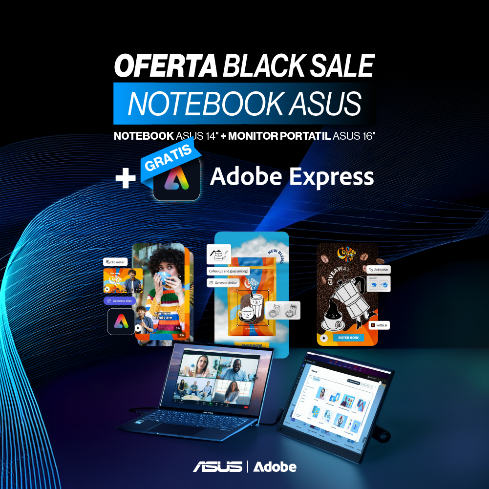 Notebook ASUS B3 i7 16" + Licencia Adobe Express
