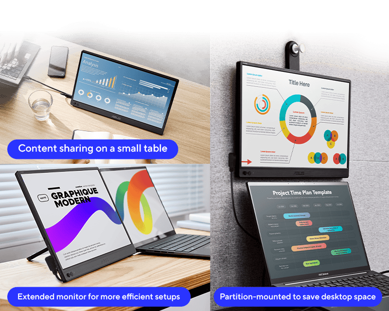 ASUS NOTEBOOK 14" + MONITOR PORTATIL ASUS 16"