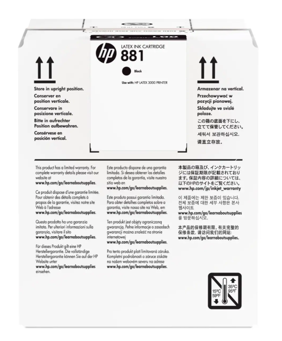 CARTRIDGE HP 881 TINTA LATEX NEGRO 5L