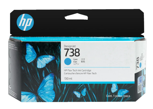 Cyan DesignJet Ink Cartridge 130-ml