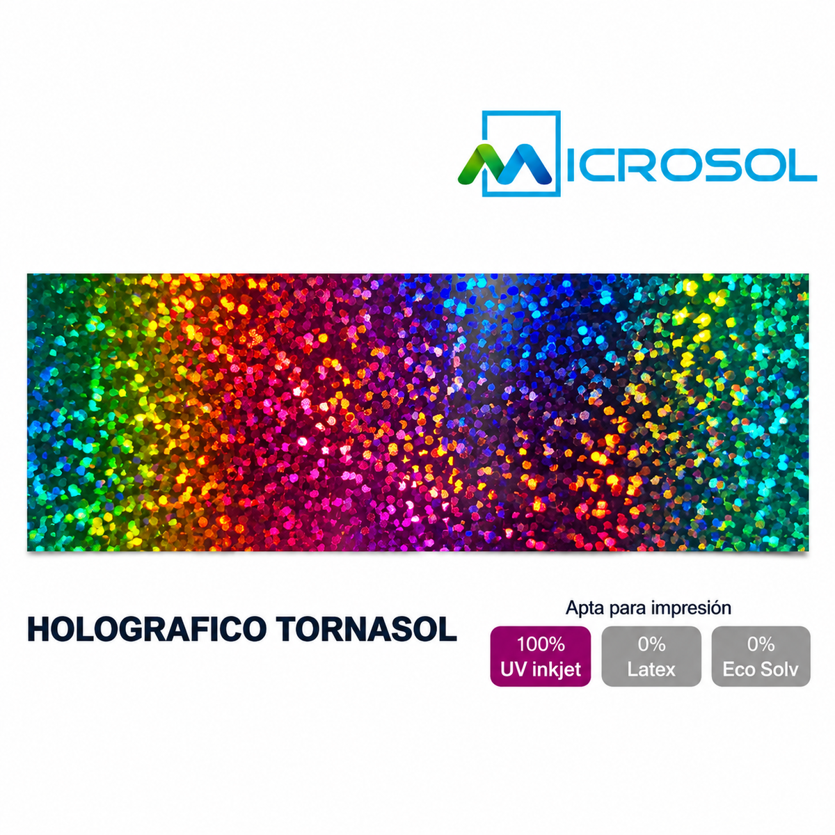 VINILO MICROSOL HOLOGRAFICO TORNASOL 1,22M X 50M