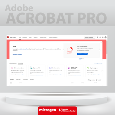 Acrobat Pro / for teams / Suscripción Anual 1 Usuario