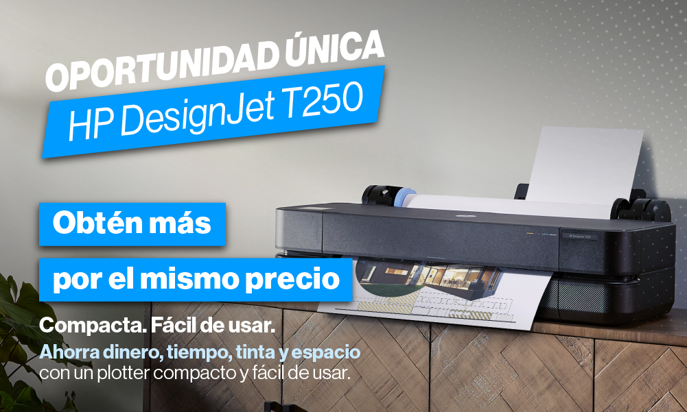 Plotter HP DesignJet T250 24" A1 + Papel bond de Regalo